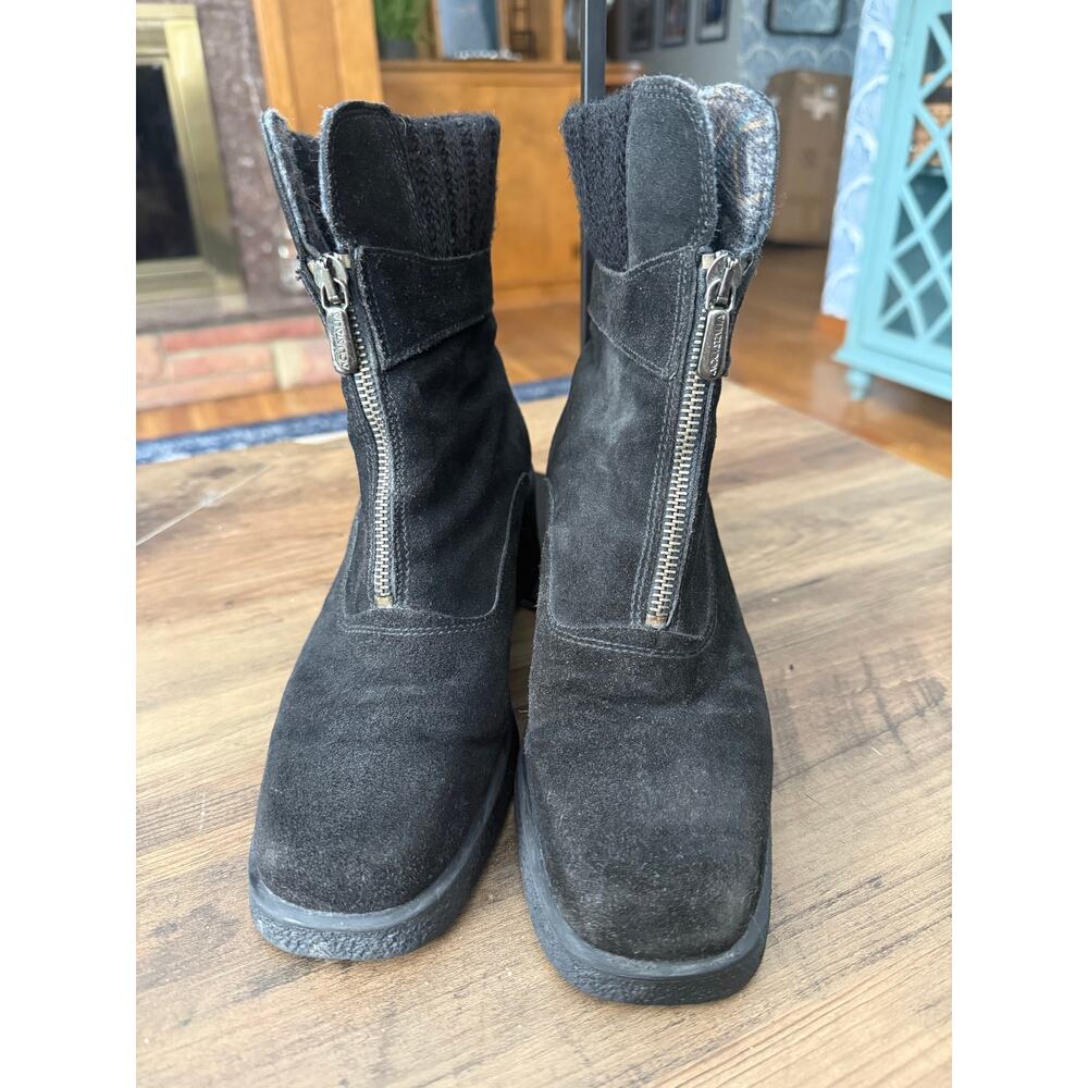 Aquatalia Black Ankle Boots with Zipper